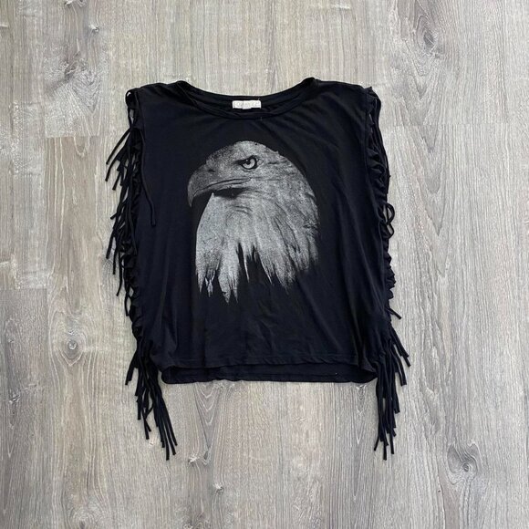 2000s eagle fringe black top - Picture 1 of 6